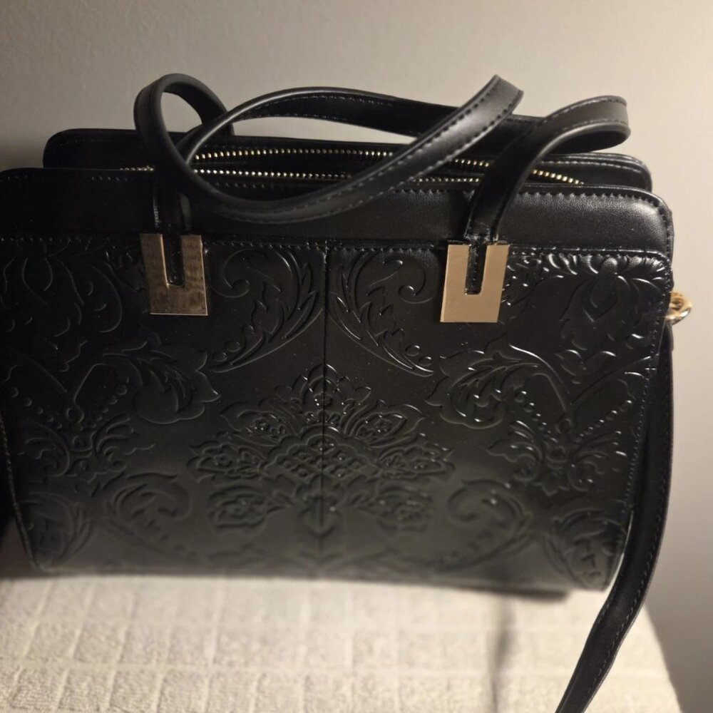 Ana Lublin Fashion Tote Purse Crossbody Shoulder Black Bag View 2